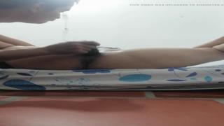Slutty babe goes wild with giant schlong and tries to gush like faucet tight