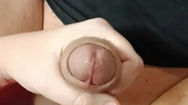 I slam my big strapon into him until he shoots his load