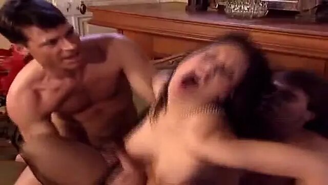 Three stunning German girls get their asses slammed by two thick rods