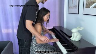 Portuguese piano professor drops his briefs down my pants