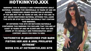 Hotkinkyjo in deserted PGR barn for intense anal👌 play and prolapse