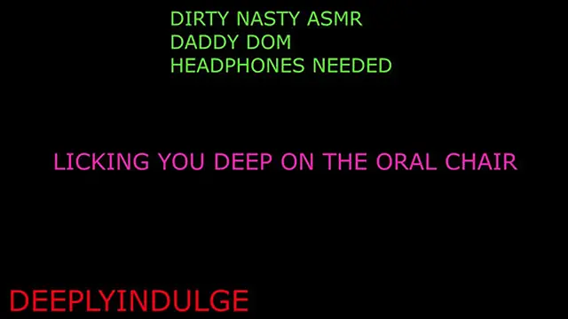 Male gets orally devoured and fingered on the chair &mdash;  dirty nasty audio roleplay