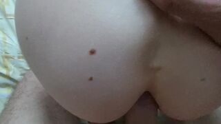 Redhead takes big load in mouth and ass🍑, cumshot all over face