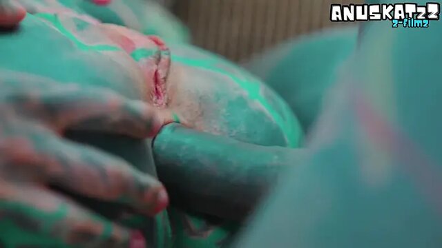 Tattooed goth slut takes deep anal fuck with facial