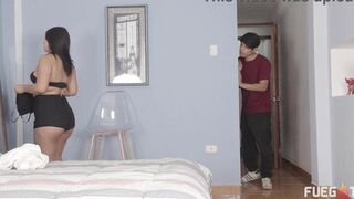 Beautiful scorned woman takes control, fucking rough with her cheating husband's b