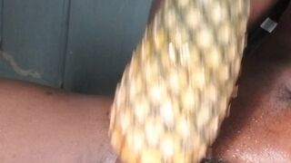 Mb michel12 is back again with his nasty stuff ????i FUCKED my pineapple & cum in it, I rock ????