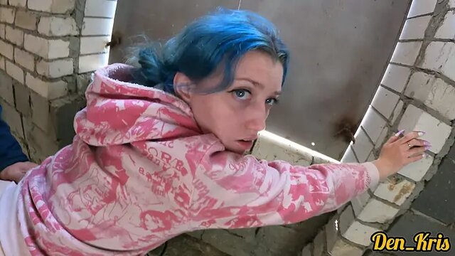 Abandoned Building Creampie: Pretty Teen Schoolgirl Takes It All