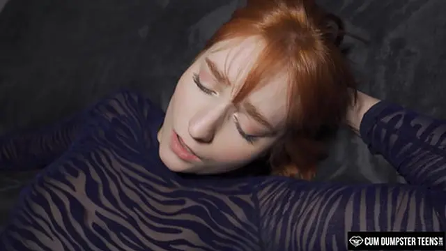 Redhead Dolly Dyson spills creampie in messy creampie dump