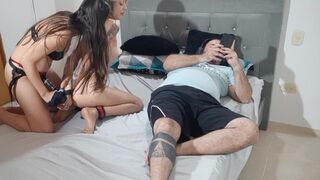 I fuck my neighbor with my strapon at my stepfather's house