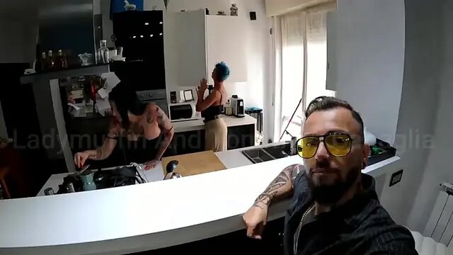 Three big cocks invade celeb's lady muffin in public horror gangbang