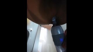 Glycerin enema followed anal👌 insertion with intense spasms and heavy release