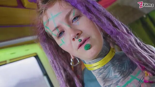 Hot tattoo girl gets rough anal fucked and facialed POV