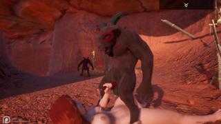 Goat-like Fursuit Frenzy, Animated Orgy'