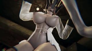 'Busty girl gets her tight holes ravaged by SCP-096's containment breach
