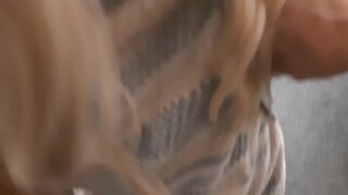 Step sister caught me jerking off in the shower and let me fuck her and cum in her ass