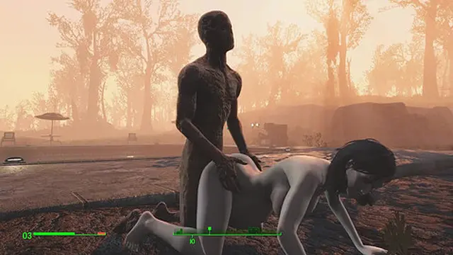 Ghoul impregnated  Half-zombie softly penetrates a woman from behind ¦ Fallout 4 sex