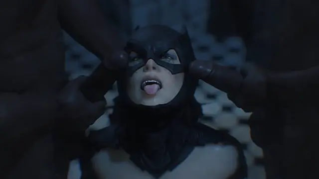 Double Pen in the Batcave with Gamingarzia & Youngiesed - Intense Batgirl Sex